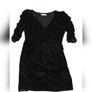 MNG Mango Mini Dress Womens Size 8 Black  Velvet
